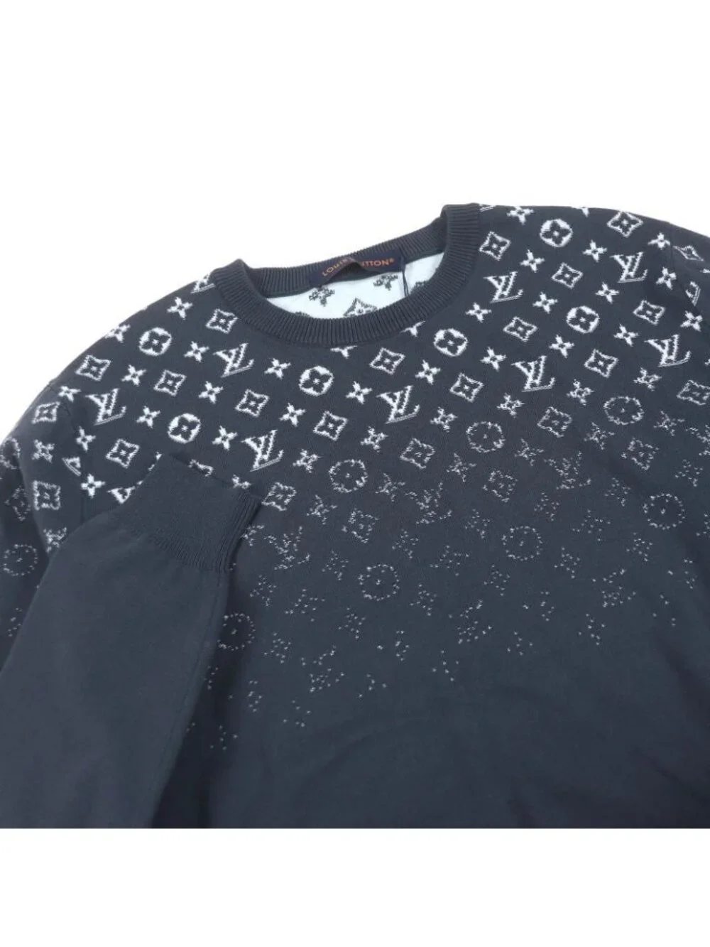 Louis Vuitton 2024 1 Afapp Monogram Gradient Crewneck Sweater Knit Blue Grey - Picture 2 of 9